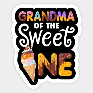 Grandma of the Sweet One Funny 1st birthday Party Sticker